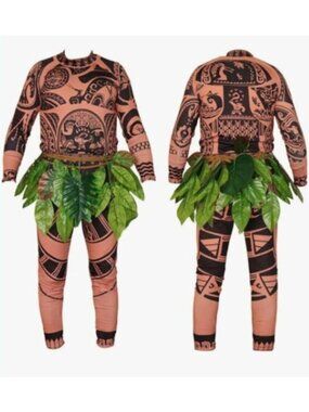 Maui Tattoo T-Shirt/Pants Halloween Cosplay Costume Adult Men XXL